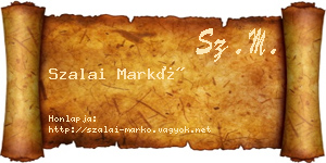 Szalai Markó névjegykártya